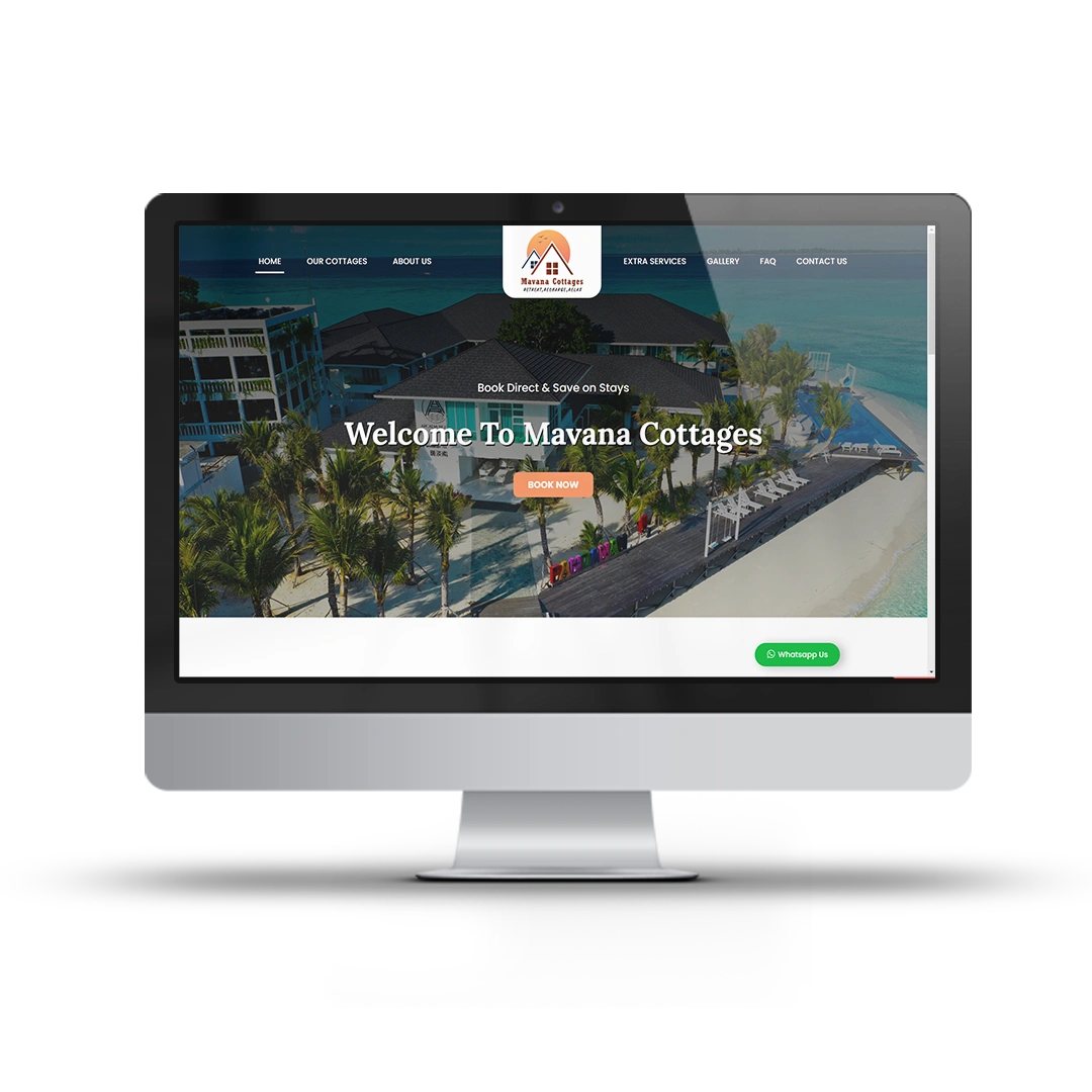 Mavana Cottage website developemnt by emriosoft