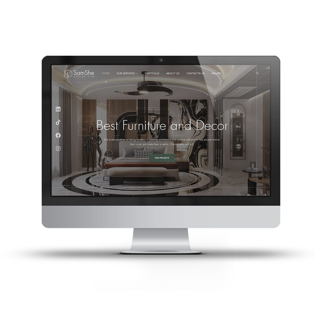 Samshe Furniture and Decore website development by emeriosoft