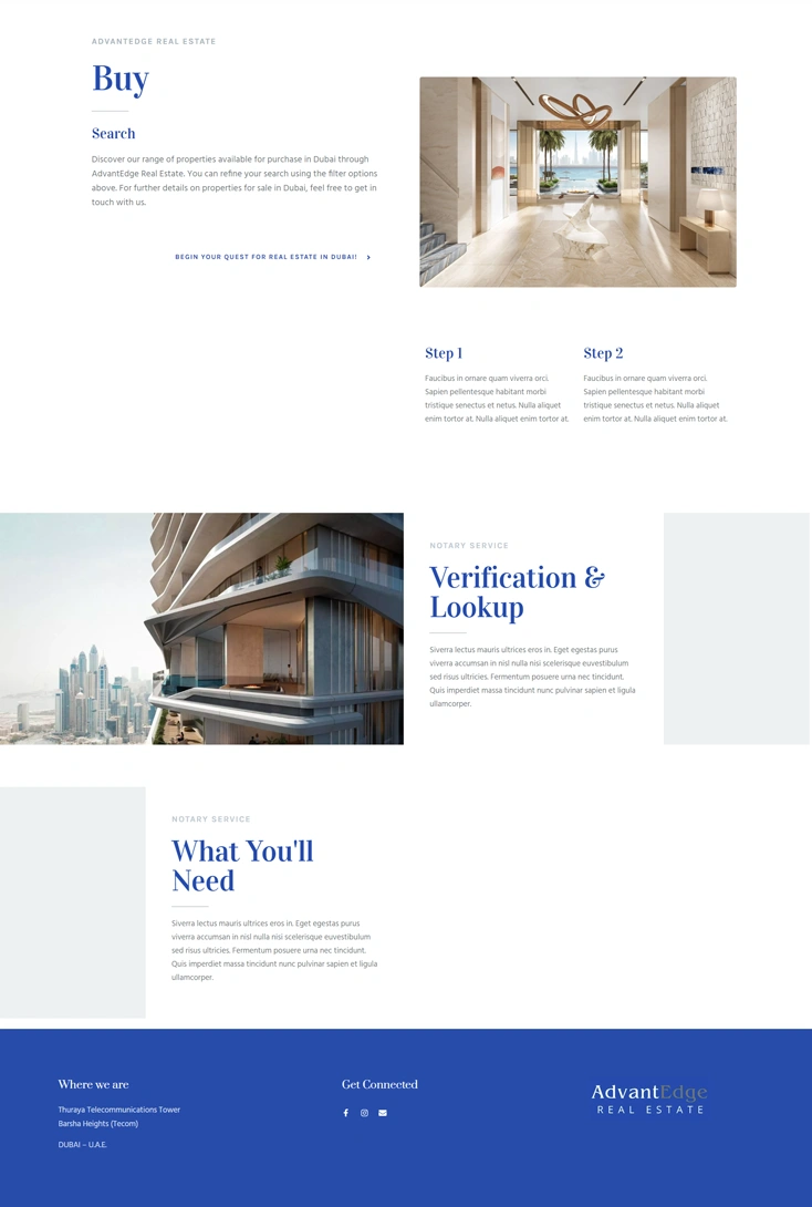 Advant Edge real estate website development by emeriosoft