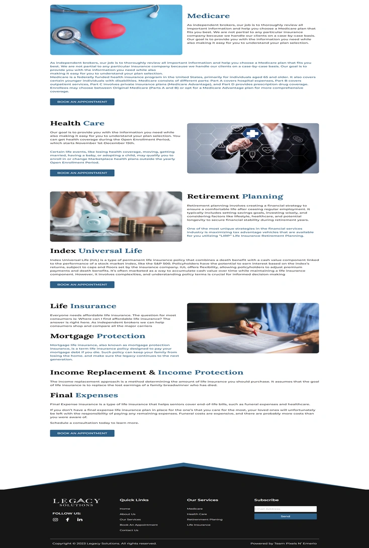 my vision wepon website design and development by emeriosoft