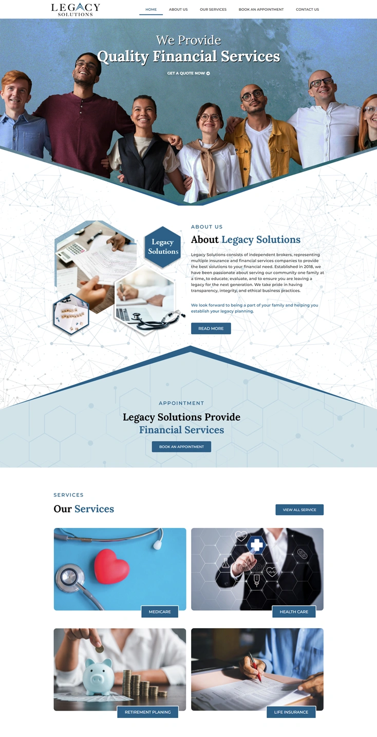legacy website design by emeriosoft