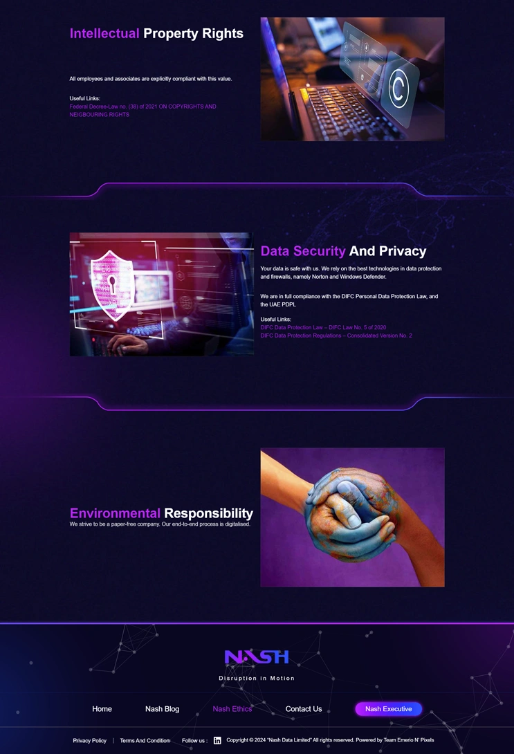 Screen shot of the nash web design by emeriosoft