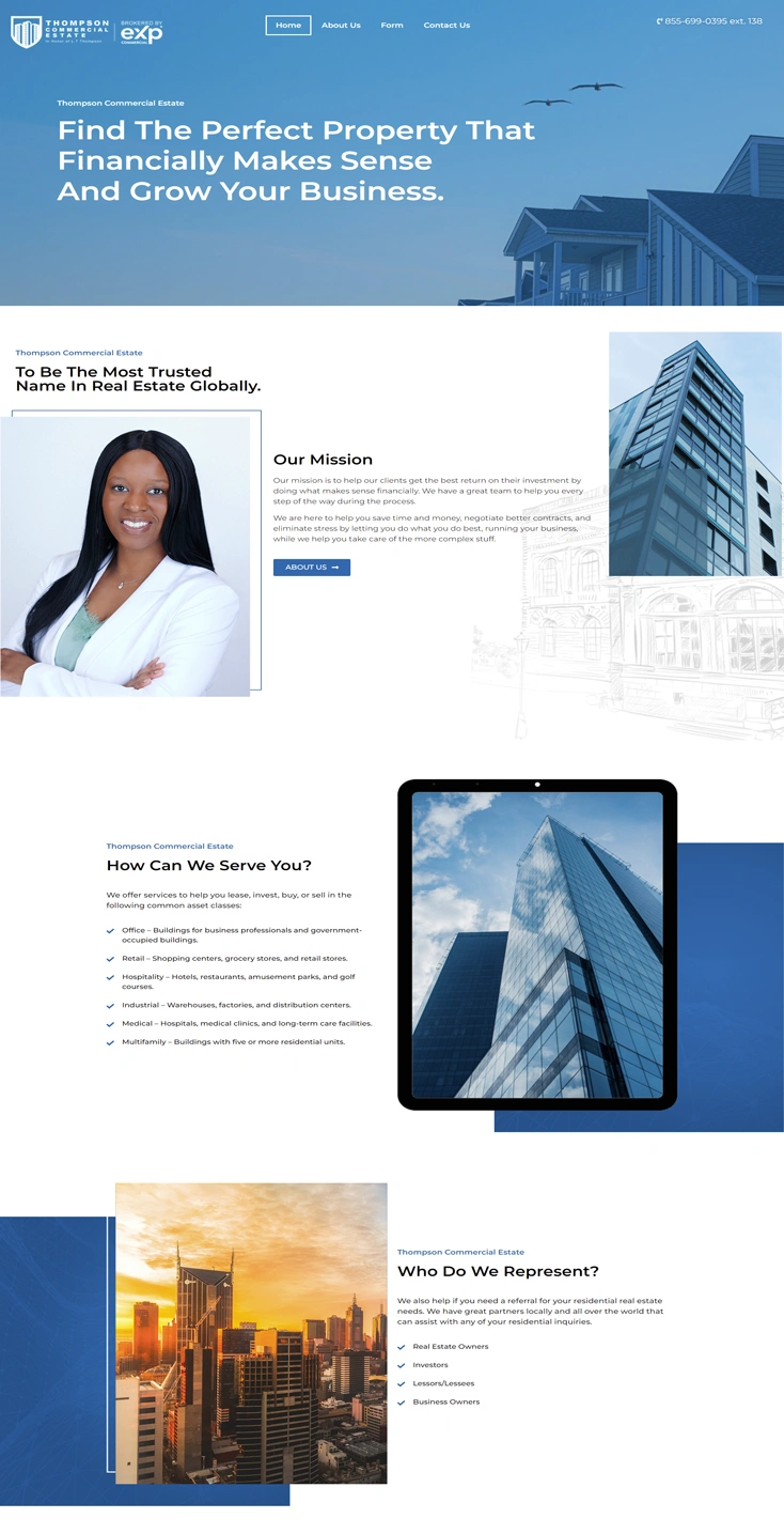 Screen shot of real estate website design and development by emeriosoft